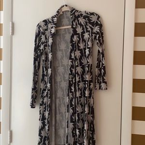 Black and white wrap around dress